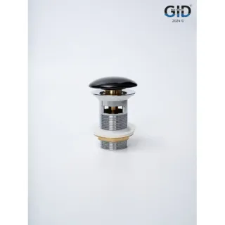 Донный клапан для раковины Gid Minucia Bl100-1 72202K с переливом Clik-Clak черный