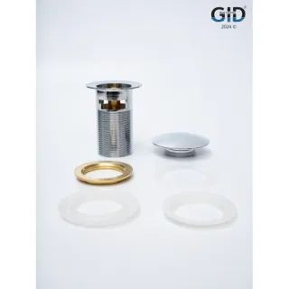 Донный клапан для раковины Gid Minucia Ch100-1 73303K с переливом Clik-Clak хром