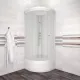 Душевая кабина Triton Вельвет Щ0000064623 80x80 см профиль белый стекло матовое