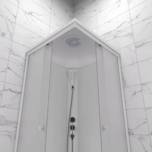 Душевая кабина Triton Вельвет Щ0000071050 80x80 см профиль белый стекло матовое