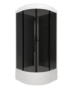 Душевая кабина Triton Грэй Щ0000067303 90x90 см профиль чёрный стекло тонированное