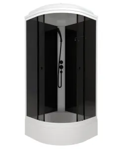 Душевая кабина Triton Грэй Щ0000067303 90x90 см профиль чёрный стекло тонированное