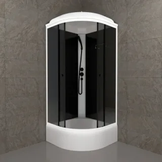 Душевая кабина Triton Грэй Щ0000067303 90x90 см профиль чёрный стекло тонированное Душевая кабина Triton Грэй Щ0000067303 90x90 см профиль чёрный стекло тонированное