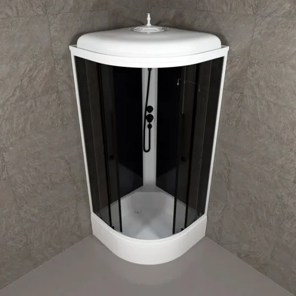Душевая кабина Triton Грэй Щ0000067303 90x90 см профиль чёрный стекло тонированное