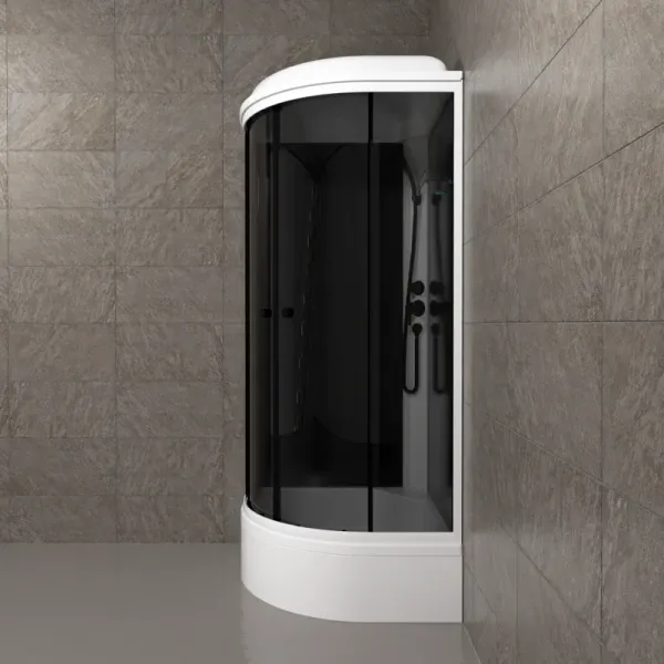 Душевая кабина Triton Грэй Щ0000067303 90x90 см профиль чёрный стекло тонированное