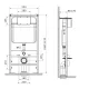 Инсталляция SantiLine SL-5007T+SL-01/K безободковый унитаз и клавиша белые смыв торнадо сиденье микролифт