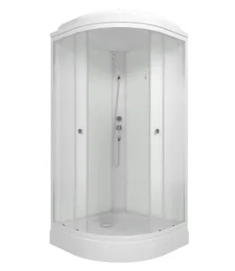 Душевая кабина Triton Лайт Щ0000061831 100x100 см профиль белый стекло с узором