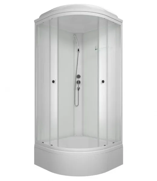 Душевая кабина Triton Лайт Щ0000061826 100x100 см профиль белый стекло с узором