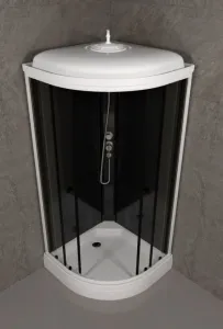 Душевая кабина Triton Нова Щ0000065774 88x88 см профиль чёрный стекло прозрачное