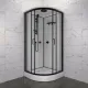 Душевая кабина Triton Прайм-Блэк Щ0000071581 90x90 см профиль чёрный стекло прозрачное
