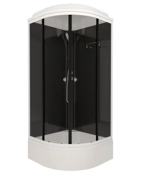 Душевая кабина Triton Топ Щ0000065702 90x90 см профиль чёрный стекло тонированное