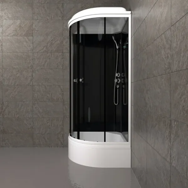 Душевая кабина Triton Топ Щ0000065702 90x90 см профиль чёрный стекло тонированное