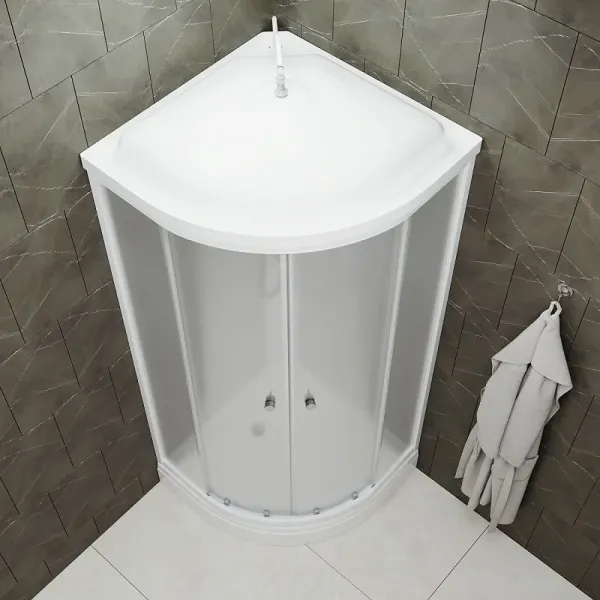 Душевая кабина Triton Ультра Щ0000061821 80x80 см профиль белый стекло прозрачное