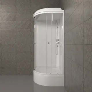 Душевая кабина Triton Ультра Щ0000061849 90x90 см белый профиль прозрачное стекло Душевая кабина Triton Ультра Щ0000061849 90x90 см белый профиль прозрачное стекло