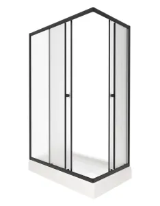 Душевой уголок Triton Вента Щ0000064630 120x80 см профиль черный стекло матовое