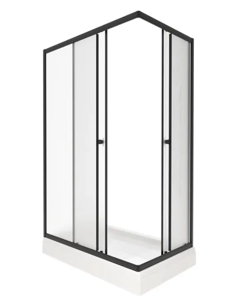 Душевой уголок Triton Вента Щ0000064630 120x80 см профиль черный стекло матовое