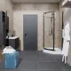 Душевой уголок Triton Дека Щ0000062933 100x100 см профиль чёрный стекло прозрачное