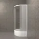Душевая кабина Triton Вельвет Щ0000063057 90x90 см профиль белый стекло матовое