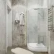 Душевой уголок Triton Стандарт-Полосы Щ0000061805 90x90 см профиль белый стекло с узором