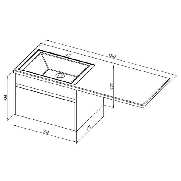 Тумба под раковину Aquanet Токио 236916 58 см белый