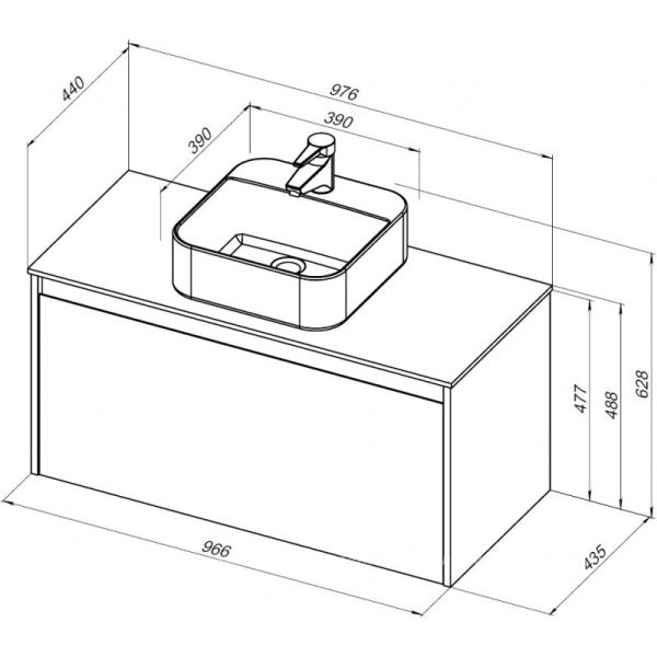 Тумба под раковину Aquanet Nova Lite 249520 100 см дуб рустикальный