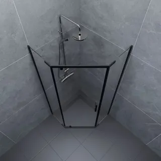 Душевой уголок Triton Дека Щ0000059783 90x90 см профиль чёрный стекло прозрачное Душевой уголок Triton Дека Щ0000059783 90x90 см профиль чёрный стекло прозрачное