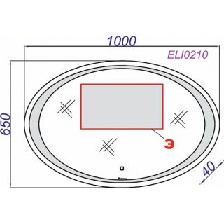 Зеркало с подсветкой Clarberg Ellipse ELI0210 100см Зеркало с подсветкой Clarberg Ellipse ELI0210 100см