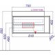 Подвесная тумба под раковину Clarberg Logic LOG0108L 80см белый