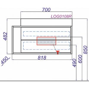 Подвесная тумба под раковину Clarberg Logic LOG0108R 80см белый