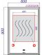Зеркало с подсветкой Clarberg Logic LOG0206 60см чёрный