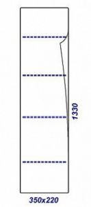 Пенал подвесной Clarberg Papyrus PAP0535 35x133см белый