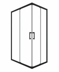 Душевой уголок Triton Фикс Щ0000067442 120x80 см профиль чёрный стекло прозрачное