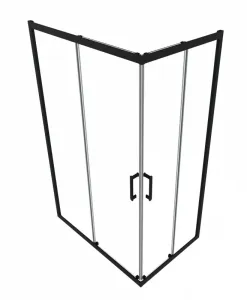 Душевой уголок Triton Фикс Щ0000067442 120x80 см профиль чёрный стекло прозрачное