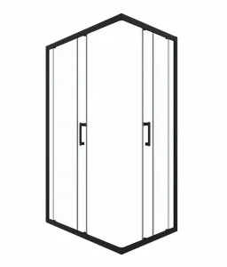 Душевой уголок Triton Фикс Щ0000067442 120x80 см профиль чёрный стекло прозрачное