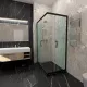 Душевой уголок Triton Фикс Щ0000067442 120x80 см профиль чёрный стекло прозрачное