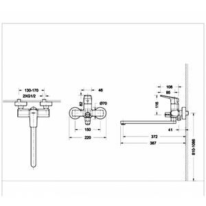 Смеситель Bravat Real F6121179CP-01L для ванны с душем