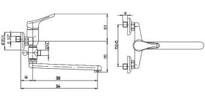 Смеситель для ванны Paini Bios 05CR112P20LMKM хром