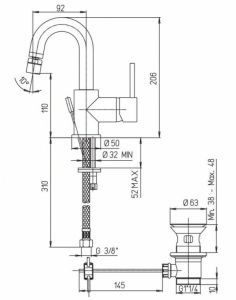 Смеситель для раковины Paini Cox 78CR251 хром