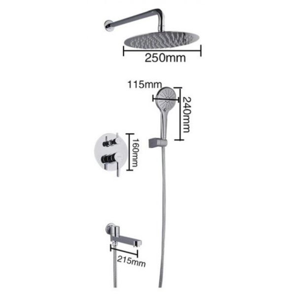 Душевой комплект Gappo G7104 хром