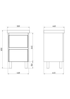 Тумба под раковину Dreja Luxury Plus 99.2027 50 см белый матовый