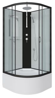 Душевая кабина Niagara NG-6708-14BKT 90x90см чёрный/прозрачное