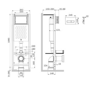 Инсталляция для подвесного унитаза Am.Pm ErgoFit I012711.0338 черный
