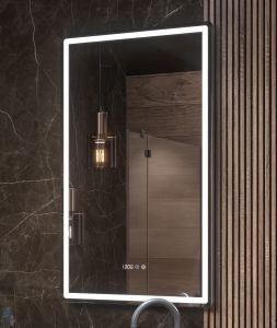 Зеркало с LED-подсветкой, часами и антизапотеванием VIGO ROBERTA LUXE 600