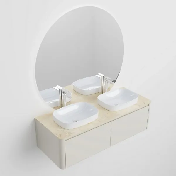 Тумба с раковиной Black&White Universe 9161400-2 Double 140 см бежевый