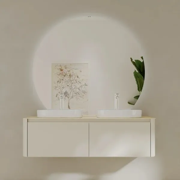 Тумба с раковиной Black&White Universe 9161400-2 Double 140 см бежевый