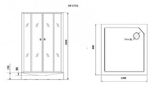 Душевая кабина Grossman Classic GR172QL 120x80см левая