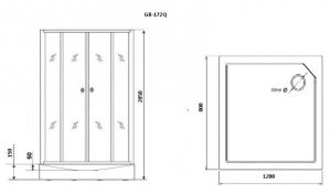 Душевая кабина Grossman Classic GR172QR 120x80см правая