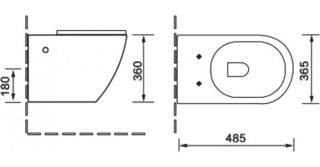 Унитаз подвесной SantiLine SL-5005MRB безободковый серый мрамор Унитаз подвесной SantiLine SL-5005MRB безободковый серый мрамор