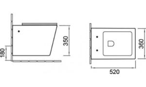 Унитаз подвесной SantiLine SL-5004MB безободковый чёрный матовый