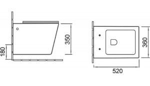 Унитаз подвесной SantiLine SL-5004SM-BD с функцией биде белый
